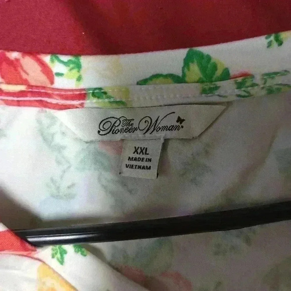 Pioneer Woman Floral Cabbage Rose 3/4 Sleeve Soft XXL Shirt Top Blouse - Picture 3 of 6